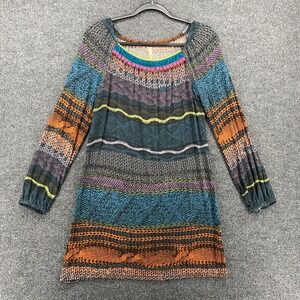 Uncle Frank Dress Womens Small Multicolor Tasseled Artsy Boho Hippie Gypsy Aztec